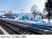 Железнодорожная станция Байкальск Восточно-Сибирской ЖД (2012 год). Стоковое фото, фотограф Виктория Катьянова / Фотобанк Лори