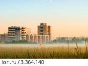 Утренний город в тумане (2011 год). Стоковое фото, фотограф Михаил Митин / Фотобанк Лори