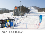Красноярск. Канатно-кресельная дорога в фанпарке Бобровый лог (2012 год). Редакционное фото, фотограф Шичкина Антонина / Фотобанк Лори