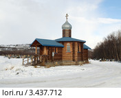 Екатерининская кладбищенская часовня. д. Белокаменка. Мурманская область (2012 год). Стоковое фото, фотограф Вячеслав Палес / Фотобанк Лори