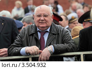 Михаил Горбачев на Параде Победы в Москве (2012 год). Редакционное фото, фотограф Игорь Долгов / Фотобанк Лори