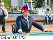Иван Охлобыстин  на съемках телепередачи "Первый класс" (2012 год). Редакционное фото, фотограф Алёшина Оксана / Фотобанк Лори
