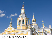 Минусинск. Собор Спаса Нерукотворного Образа. Колокольня и купола (2011 год). Стоковое фото, фотограф Шичкина Антонина / Фотобанк Лори