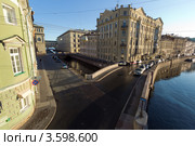 Санкт-Петербург. Река Мойка. Вид на Зимнюю канавку и реку Мойку с высокой точки (2012 год). Стоковое фото, фотограф Антон Балаж / Фотобанк Лори