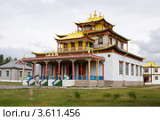 Главный храм Иволгинского дацана Цогчен дуган (2007 год). Стоковое фото, фотограф Солодовникова Елена / Фотобанк Лори