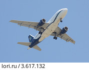 Airbus A319 aircraft греческой авиакомпании Олимпикс (2012 год). Редакционное фото, фотограф Маргарита Герм / Фотобанк Лори