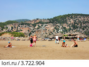 Черепаший пляж на Средиземном море, Турция (2009 год). Редакционное фото, фотограф ElenArt / Фотобанк Лори