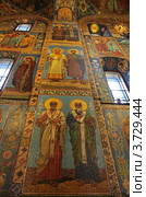 Храм Воскресения Христова (Спаса на Крови). Внутреннее убранство, мозаика северной стены Апостолы Клеопа и Сила . Санкт-Петербург. (2010 год). Стоковое фото, фотограф Ольга Липунова / Фотобанк Лори