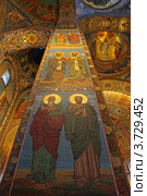 Храм Воскресения Христова (Спаса на Крови). Внутреннее убранство, Мозаики северо-восточного подкупольного пилона. Санкт-Петербург. (2010 год). Стоковое фото, фотограф Ольга Липунова / Фотобанк Лори