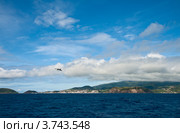 Вид с моря на остров Файал и город Орта, Азорские острова (2012 год). Стоковое фото, фотограф Юлия Бабкина / Фотобанк Лори