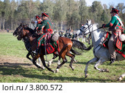 Русские конники  идут в атаку (2012 год). Редакционное фото, фотограф Наталья Волкова / Фотобанк Лори