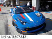 Автомобиль Ferrari 458 российской команды  Esta Motorsports участвует в Чемпионате Eвропы FIA GT3 на трассе "Moscow Raceway" в Подмосковье (2012 год). Редакционное фото, фотограф Николай Винокуров / Фотобанк Лори