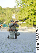 Солдат УСС. Реконструкция событий 1919 года в г. Каменце-Подольском (2012 год). Редакционное фото, фотограф Красилов Игорь / Фотобанк Лори