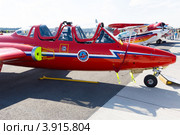 Учебно-тренировочный реактивный самолет Fouga Magister CM-170. Международная авиакосмическая выставка (ILA 2012), Берлин. Германия. Редакционное фото, фотограф Sergey Kohl / Фотобанк Лори