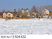 Берег реки Невы зимой. Поселок имени Свердлова. Стоковое фото, фотограф Тарановский Д. / Фотобанк Лори