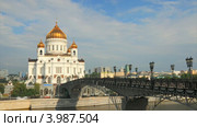 Храм Христа Спасителя в Москве. Таймлапс. (2012 год). Стоковое видео, видеограф Кирилл Трифонов / Фотобанк Лори