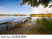 Тверская область, озеро Селигер, причал. Стоковое фото, фотограф Ольга Денисова / Фотобанк Лори