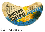 Этикетка напитка "Экстра Ситро" Редакционная иллюстрация, иллюстратор Евгений Амбросимов / Фотобанк Лори