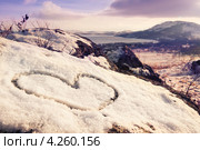 Сердце на снегу. Стоковое фото, фотограф Ольга Гаврилова / Фотобанк Лори