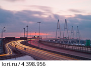 Санкт-Петербург. КАД развязка у Вантового моста (2013 год). Редакционное фото, фотограф Литвяк Игорь / Фотобанк Лори