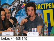 Ванни Одера (Vanni Oddera) на пресс-конференции, посвященной фестивалю экстремальных видов спорта "Прорыв" (2013 год). Редакционное фото, фотограф Pukhov K / Фотобанк Лори