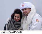 Дуэт "Потап и Настя" на главной масленице страны в Ярославле (2013 год). Редакционное фото, фотограф Голованов Сергей / Фотобанк Лори