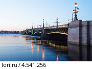 Санкт-Петербург.Вид на Троицкий мост (2013 год). Стоковое фото, фотограф Литвяк Игорь / Фотобанк Лори