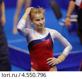 Анастасия Гришина на чемпионате Европы по спортивной гимнастике 2013 года. Москва, СК "Олимпийский" Редакционное фото, фотограф Игорь Долгов / Фотобанк Лори