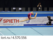 Анастасия Гришина на чемпионате Европы по спортивной гимнастике 2013 года. Москва, СК "Олимпийский" Редакционное фото, фотограф Игорь Долгов / Фотобанк Лори