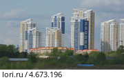 Город Хэйхэ (Китай). Панорама района небоскребов (2013 год). Стоковое видео, видеограф Konstantin Kartashov / Фотобанк Лори