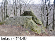 Корытообразный дольмен в пирамидальной скале в Сочи (2013 год). Стоковое фото, фотограф Мартынов Антон / Фотобанк Лори