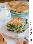 Лепёшки (плацинды) с зелёным луком и яйцом. Стоковое фото, фотограф Мария Иванова / Фотобанк Лори