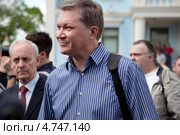 Рыжков, Владимир Александрович участвует в "Марше против палачей", Москва (2013 год). Редакционное фото, фотограф Николай Винокуров / Фотобанк Лори