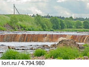 Тосненский (Гертовский) водопад. Ленинградская область. Стоковое фото, фотограф Румянцева Наталия / Фотобанк Лори