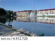 Городское озеро, Зеленодольск, Татарстан (2013 год). Редакционное фото, фотограф Александр Журавлев / Фотобанк Лори