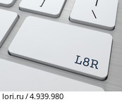 Клавиша с надписью L8R. Стоковое фото, фотограф Илья Урядников / Фотобанк Лори