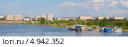 Набережные Челны - Панорама с видом на мост и Храм Серафима Саровского (2013 год). Редакционное фото, фотограф Андрей Ижаковский / Фотобанк Лори