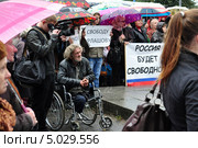 Митинге в защиту мэра Ярославля Урлашова (2013 год). Редакционное фото, фотограф Голованов Сергей / Фотобанк Лори
