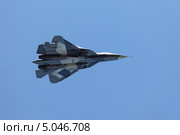 Международный авиационно-космический салон МАКС-2013. Перспективный авиационный комплекс фронтовой авиации ПАК ФА, Т-50 - многоцелевой истребитель пятого поколения. Редакционное фото, фотограф Игорь Долгов / Фотобанк Лори