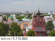 Ярославль. Вид со смотровой площадки на Богоявленскую церковь (2013 год). Стоковое фото, фотограф Литвяк Игорь / Фотобанк Лори