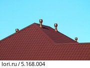 Дефлекторы на ондулиновой крыше. Стоковое фото, фотограф Анатолий Матвейчук / Фотобанк Лори