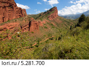 Ущелье Джети-Огуз (Семь быков). Киргизия (2013 год). Стоковое фото, фотограф Ирина Яровая / Фотобанк Лори