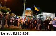 Митинг на Крещатике ("Евромайдан") в связи с приостановкой рассмотрения вопроса об ассоциации Украины с Евросоюзом (2013 год). Редакционное видео, видеограф FMRU / Фотобанк Лори