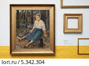 В музее финского художника Аксели Галлен-Каллела. Эспоо. Финляндия (2013 год). Редакционное фото, фотограф Румянцева Наталия / Фотобанк Лори