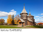 Воскресенская церковь из села Патакино Камешковского района (1776 г.). Суздальский музей деревянного зодчества (2013 год). Редакционное фото, фотограф Наталья Волкова / Фотобанк Лори