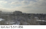 Зима. Облака по небу. Вид на жилой район (таймлапс) (2014 год). Стоковое видео, видеограф Татьяна Ульянова / Фотобанк Лори