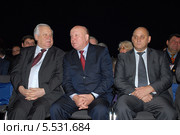 Президент российского союза товаропроизводителей Николай Рыжков, губернатор Нижегородской области Валерий Шанцев и заместитель полномочного представителя Президента РФ в ЮФО в Ростове-на-Дону Алексей Кубрин (2010 год). Редакционное фото, фотограф Андрей Забродин / Фотобанк Лори