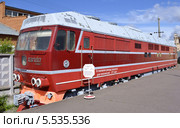 Тепловоз ТЭП80- 0002 на Варшавском вокзале в Санкт-Петербурге (2013 год). Редакционное фото, фотограф Абрамов Роман Николаевич / Фотобанк Лори