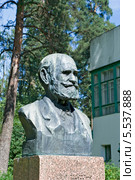 Бюст И.П. Павлова. Павлово. Ленинградская область (2013 год). Редакционное фото, фотограф Александр Щепин / Фотобанк Лори