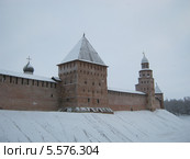 Великий Новгород. Зимний кремль (2014 год). Стоковое фото, фотограф Ольга Батракова / Фотобанк Лори